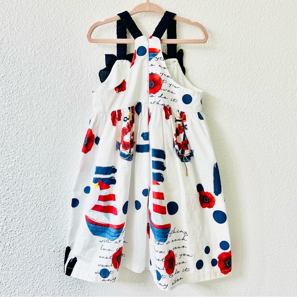 ♥️3X HP Balloon Chic Racerback Dress Sz 5 Red White Blue Bows Nautical Worn 1X - Picture 3 of 7